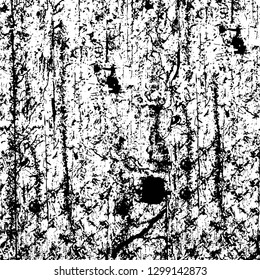 Rough, scratch, splatter grunge pattern design. Dry brush strokes. Overlay texture. Faded black - white dyed paper texture. Sketch design. Use for poster, cover, banner, mock-up, stickers layout.