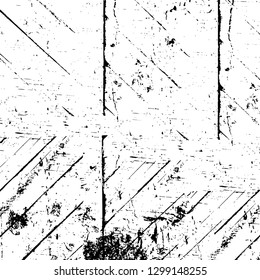 Rough, scratch, splatter grunge pattern design. Dry brush strokes. Overlay texture. Faded black - white dyed paper texture. Sketch design. Use for poster, cover, banner, mock-up, stickers layout.