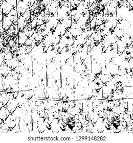 Rough, scratch, splatter grunge pattern design. Dry brush strokes. Overlay texture. Faded black - white dyed paper texture. Sketch design. Use for poster, cover, banner, mock-up, stickers layout.