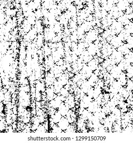 Rough, scratch, splatter grunge pattern design. Dry brush strokes. Overlay texture. Faded black - white dyed paper texture. Sketch design. Use for poster, cover, banner, mock-up, stickers layout.