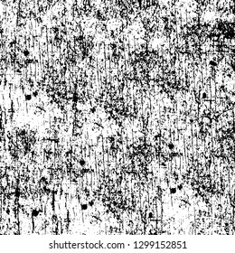 Rough, scratch, splatter grunge pattern design. Dry brush strokes. Overlay texture. Faded black - white dyed paper texture. Sketch design. Use for poster, cover, banner, mock-up, stickers layout.