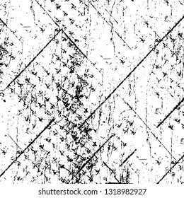 Rough, scratch, splatter grunge pattern design. Dry brush strokes. Overlay texture. Faded black-white dyed paper texture. Sketch grunge design. Use for poster, cover, banner, mock-up, stickers layout.