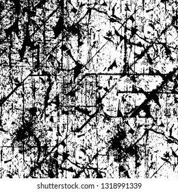 Rough, scratch, splatter grunge pattern design. Dry brush strokes. Overlay texture. Faded black-white dyed paper texture. Sketch grunge design. Use for poster, cover, banner, mock-up, stickers layout.