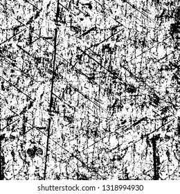 Rough, scratch, splatter grunge pattern design. Dry brush strokes. Overlay texture. Faded black-white dyed paper texture. Sketch grunge design. Use for poster, cover, banner, mock-up, stickers layout.