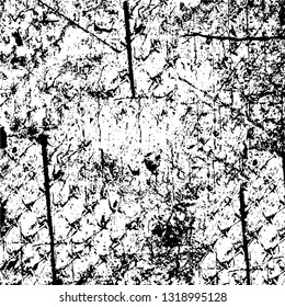 Rough, scratch, splatter grunge pattern design. Dry brush strokes. Overlay texture. Faded black-white dyed paper texture. Sketch grunge design. Use for poster, cover, banner, mock-up, stickers layout.