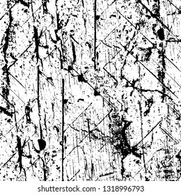 Rough, scratch, splatter grunge pattern design. Dry brush strokes. Overlay texture. Faded black-white dyed paper texture. Sketch grunge design. Use for poster, cover, banner, mock-up, stickers layout.