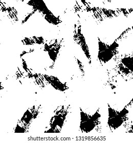 Rough, scratch, splatter grunge pattern design brush strokes. Overlay texture. Faded black-white dyed paper texture. Sketch grunge design. Use for poster, cover, banner, mock-up, stickers layout.