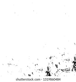 Rough, scratch, splatter grunge pattern design brush strokes. Overlay texture. Faded black-white dyed paper texture. Sketch grunge design. Use for poster, cover, banner, mock-up, stickers layout.