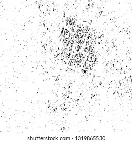 Rough, scratch, splatter grunge pattern design brush strokes. Overlay texture. Faded black-white dyed paper texture. Sketch grunge design. Use for poster, cover, banner, mock-up, stickers layout.