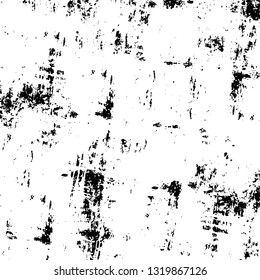 Rough, scratch, splatter grunge pattern design brush strokes. Overlay texture. Faded black-white dyed paper texture. Sketch grunge design. Use for poster, cover, banner, mock-up, stickers layout.