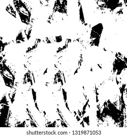 Rough, scratch, splatter grunge pattern design brush strokes. Overlay texture. Faded black-white dyed paper texture. Sketch grunge design. Use for poster, cover, banner, mock-up, stickers layout.