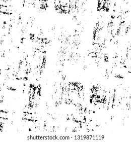 Rough, scratch, splatter grunge pattern design brush strokes. Overlay texture. Faded black-white dyed paper texture. Sketch grunge design. Use for poster, cover, banner, mock-up, stickers layout.