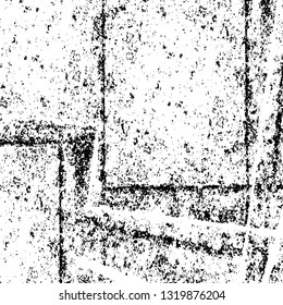 Rough, scratch, splatter grunge pattern design brush strokes. Overlay texture. Faded black-white dyed paper texture. Sketch grunge design. Use for poster, cover, banner, mock-up, stickers layout.