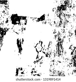 Rough, scratch, splatter grunge pattern design brush strokes. Overlay texture. Faded black-white dyed paper texture. Sketch grunge design. Use for poster, cover, banner, mock-up, stickers layout.
