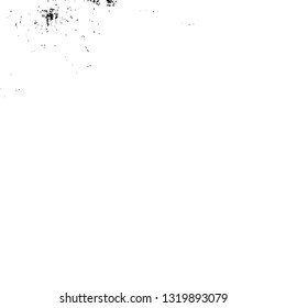 Rough, scratch, splatter grunge pattern design brush strokes. Overlay texture. Faded black-white dyed paper texture. Sketch grunge design. Use for poster, cover, banner, mock-up, stickers layout.