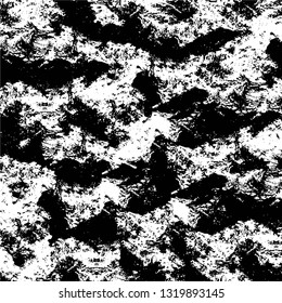Rough, scratch, splatter grunge pattern design brush strokes. Overlay texture. Faded black-white dyed paper texture. Sketch grunge design. Use for poster, cover, banner, mock-up, stickers layout.