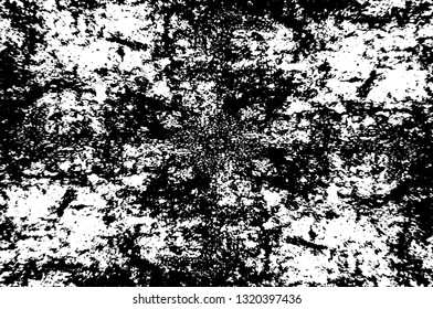 Rough, scratch, splatter grunge pattern design brush strokes. Overlay texture. Faded black-white dyed paper texture. Sketch grunge design. Use for poster, cover, banner, mock-up, stickers layout.