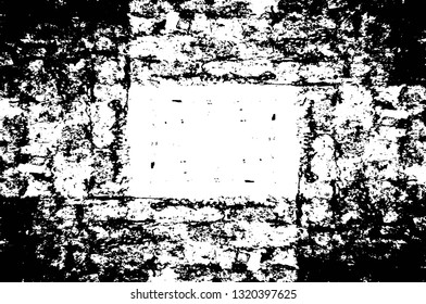 Rough, scratch, splatter grunge pattern design brush strokes. Overlay texture. Faded black-white dyed paper texture. Sketch grunge design. Use for poster, cover, banner, mock-up, stickers layout.