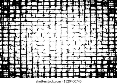 Rough, scratch, splatter grunge pattern design brush strokes. Overlay texture. Faded black-white dyed paper texture. Sketch grunge design. Use for poster, cover, banner, mock-up, stickers layout.