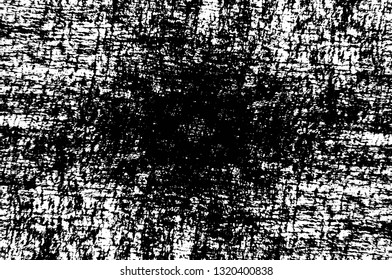 Rough, scratch, splatter grunge pattern design brush strokes. Overlay texture. Faded black-white dyed paper texture. Sketch grunge design. Use for poster, cover, banner, mock-up, stickers layout.
