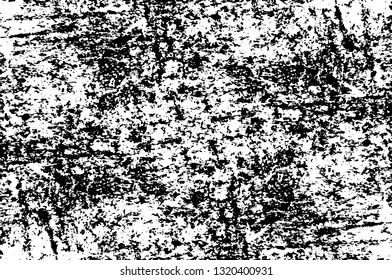 Rough, scratch, splatter grunge pattern design brush strokes. Overlay texture. Faded black-white dyed paper texture. Sketch grunge design. Use for poster, cover, banner, mock-up, stickers layout.