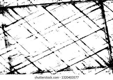 Rough, scratch, splatter grunge pattern design brush strokes. Overlay texture. Faded black-white dyed paper texture. Sketch grunge design. Use for poster, cover, banner, mock-up, stickers layout.