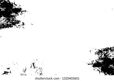 Rough, scratch, splatter grunge pattern design brush strokes. Overlay texture. Faded black-white dyed paper texture. Sketch grunge design. Use for poster, cover, banner, mock-up, stickers layout.