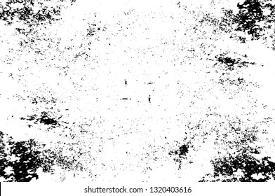 Rough, scratch, splatter grunge pattern design brush strokes. Overlay texture. Faded black-white dyed paper texture. Sketch grunge design. Use for poster, cover, banner, mock-up, stickers layout.