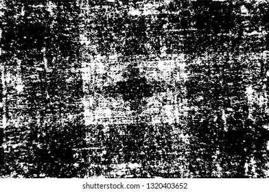Rough, scratch, splatter grunge pattern design brush strokes. Overlay texture. Faded black-white dyed paper texture. Sketch grunge design. Use for poster, cover, banner, mock-up, stickers layout.