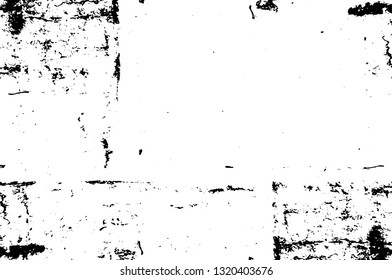 Rough, scratch, splatter grunge pattern design brush strokes. Overlay texture. Faded black-white dyed paper texture. Sketch grunge design. Use for poster, cover, banner, mock-up, stickers layout.