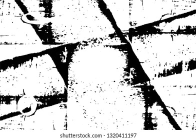 Rough, scratch, splatter grunge pattern design brush strokes. Overlay texture. Faded black-white dyed paper texture. Sketch grunge design. Use for poster, cover, banner, mock-up, stickers layout.