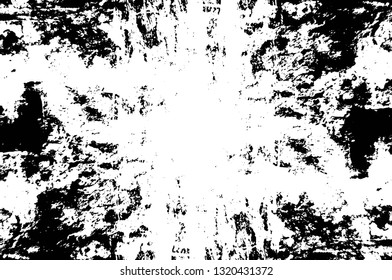Rough, scratch, splatter grunge pattern design brush strokes. Overlay texture. Faded black-white dyed paper texture. Sketch grunge design. Use for poster, cover, banner, mock-up, stickers layout.