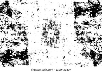 Rough, scratch, splatter grunge pattern design brush strokes. Overlay texture. Faded black-white dyed paper texture. Sketch grunge design. Use for poster, cover, banner, mock-up, stickers layout.
