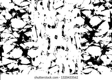 Rough, scratch, splatter grunge pattern design brush strokes. Overlay texture. Faded black-white dyed paper texture. Sketch grunge design. Use for poster, cover, banner, mock-up, stickers layout.