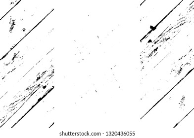 Rough, scratch, splatter grunge pattern design brush strokes. Overlay texture. Faded black-white dyed paper texture. Sketch grunge design. Use for poster, cover, banner, mock-up, stickers layout.