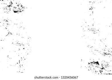 Rough, scratch, splatter grunge pattern design brush strokes. Overlay texture. Faded black-white dyed paper texture. Sketch grunge design. Use for poster, cover, banner, mock-up, stickers layout.
