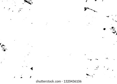 Rough, scratch, splatter grunge pattern design brush strokes. Overlay texture. Faded black-white dyed paper texture. Sketch grunge design. Use for poster, cover, banner, mock-up, stickers layout.