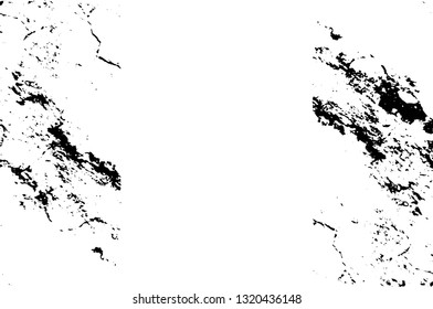 Rough, scratch, splatter grunge pattern design brush strokes. Overlay texture. Faded black-white dyed paper texture. Sketch grunge design. Use for poster, cover, banner, mock-up, stickers layout.