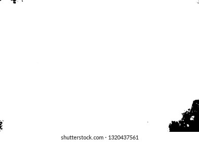 Rough, scratch, splatter grunge pattern design brush strokes. Overlay texture. Faded black-white dyed paper texture. Sketch grunge design. Use for poster, cover, banner, mock-up, stickers layout.