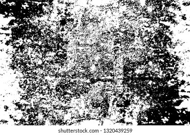 Rough, scratch, splatter grunge pattern design brush strokes. Overlay texture. Faded black-white dyed paper texture. Sketch grunge design. Use for poster, cover, banner, mock-up, stickers layout.