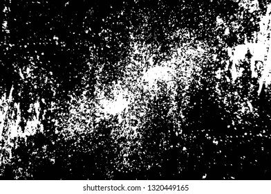 Rough, scratch, splatter grunge pattern design brush strokes. Overlay texture. Faded black-white dyed paper texture. Sketch grunge design. Use for poster, cover, banner, mock-up, stickers layout.