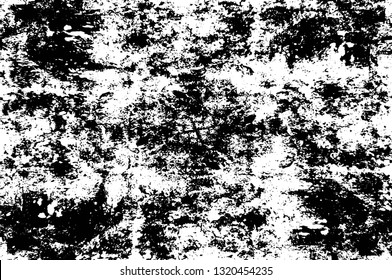 Rough, scratch, splatter grunge pattern design brush strokes. Overlay texture. Faded black-white dyed paper texture. Sketch grunge design. Use for poster, cover, banner, mock-up, stickers layout.
