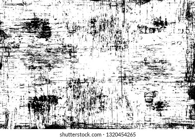Rough, scratch, splatter grunge pattern design brush strokes. Overlay texture. Faded black-white dyed paper texture. Sketch grunge design. Use for poster, cover, banner, mock-up, stickers layout.