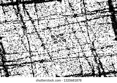 Rough, scratch, splatter grunge pattern design brush strokes. Overlay texture. Faded black-white dyed paper texture. Sketch grunge design. Use for poster, cover, banner, mock-up, stickers layout.