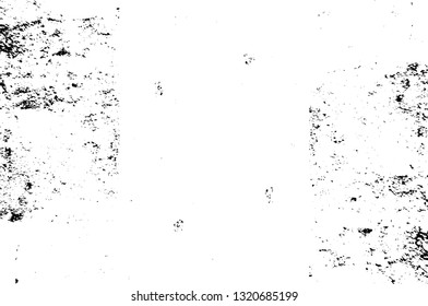 Rough, scratch, splatter grunge pattern design brush strokes. Overlay texture. Faded black-white dyed paper texture. Sketch grunge design. Use for poster, cover, banner, mock-up, stickers layout.