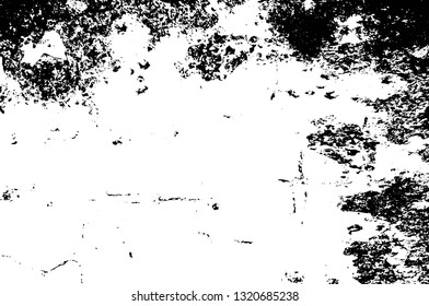 Rough, scratch, splatter grunge pattern design brush strokes. Overlay texture. Faded black-white dyed paper texture. Sketch grunge design. Use for poster, cover, banner, mock-up, stickers layout.