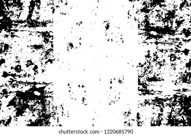 Rough, scratch, splatter grunge pattern design brush strokes. Overlay texture. Faded black-white dyed paper texture. Sketch grunge design. Use for poster, cover, banner, mock-up, stickers layout.