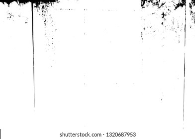 Rough, scratch, splatter grunge pattern design brush strokes. Overlay texture. Faded black-white dyed paper texture. Sketch grunge design. Use for poster, cover, banner, mock-up, stickers layout.