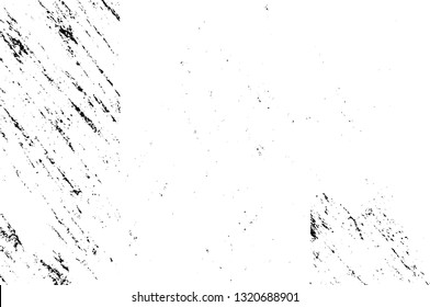 Rough, scratch, splatter grunge pattern design brush strokes. Overlay texture. Faded black-white dyed paper texture. Sketch grunge design. Use for poster, cover, banner, mock-up, stickers layout.