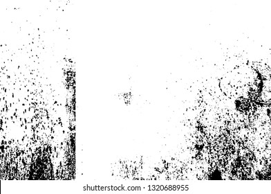 Rough, scratch, splatter grunge pattern design brush strokes. Overlay texture. Faded black-white dyed paper texture. Sketch grunge design. Use for poster, cover, banner, mock-up, stickers layout.